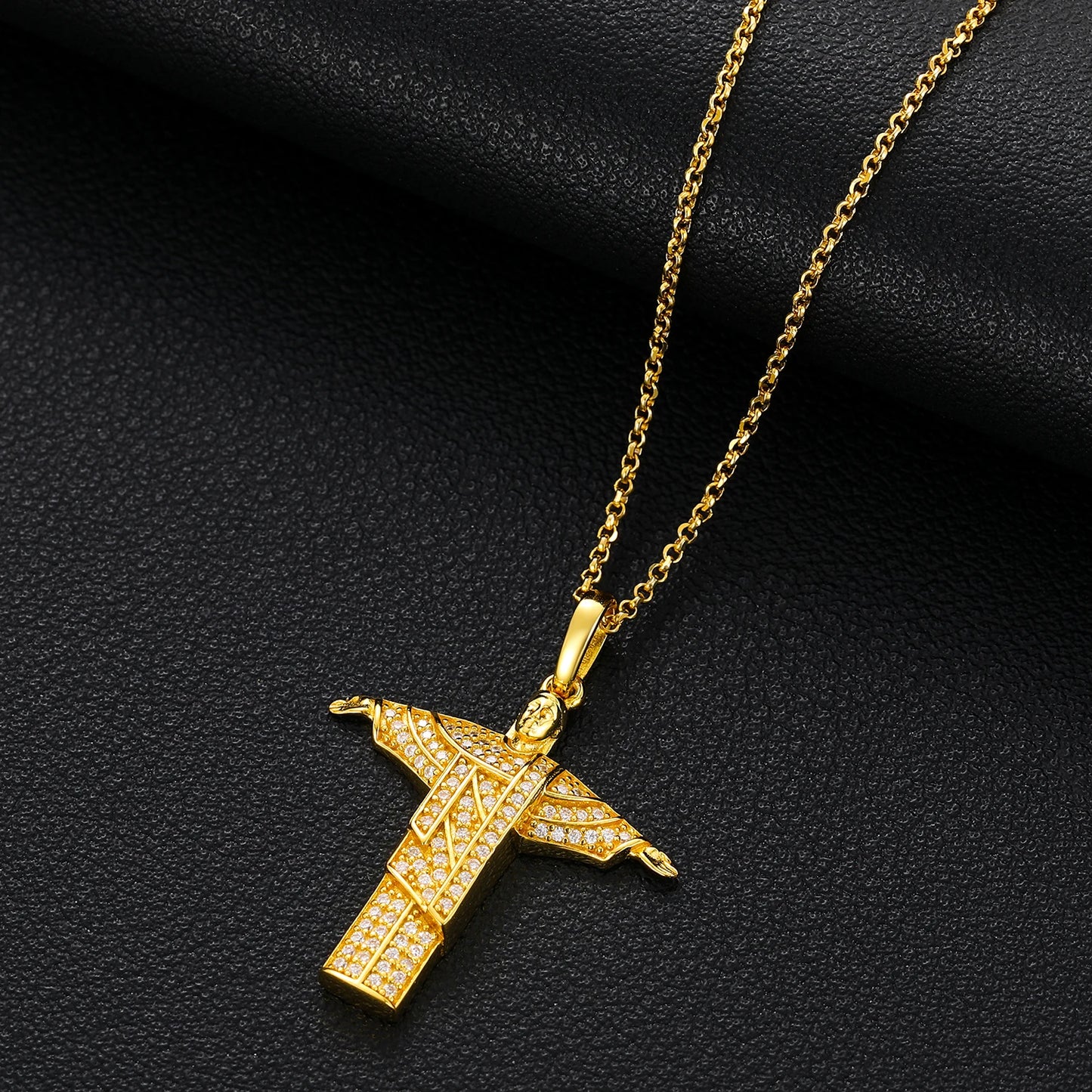 925 Sterling Silver Religious Pendant Moissanite Pendant Necklace For Women Men Christmas Gift Party Fine Jewelry Dropshipping