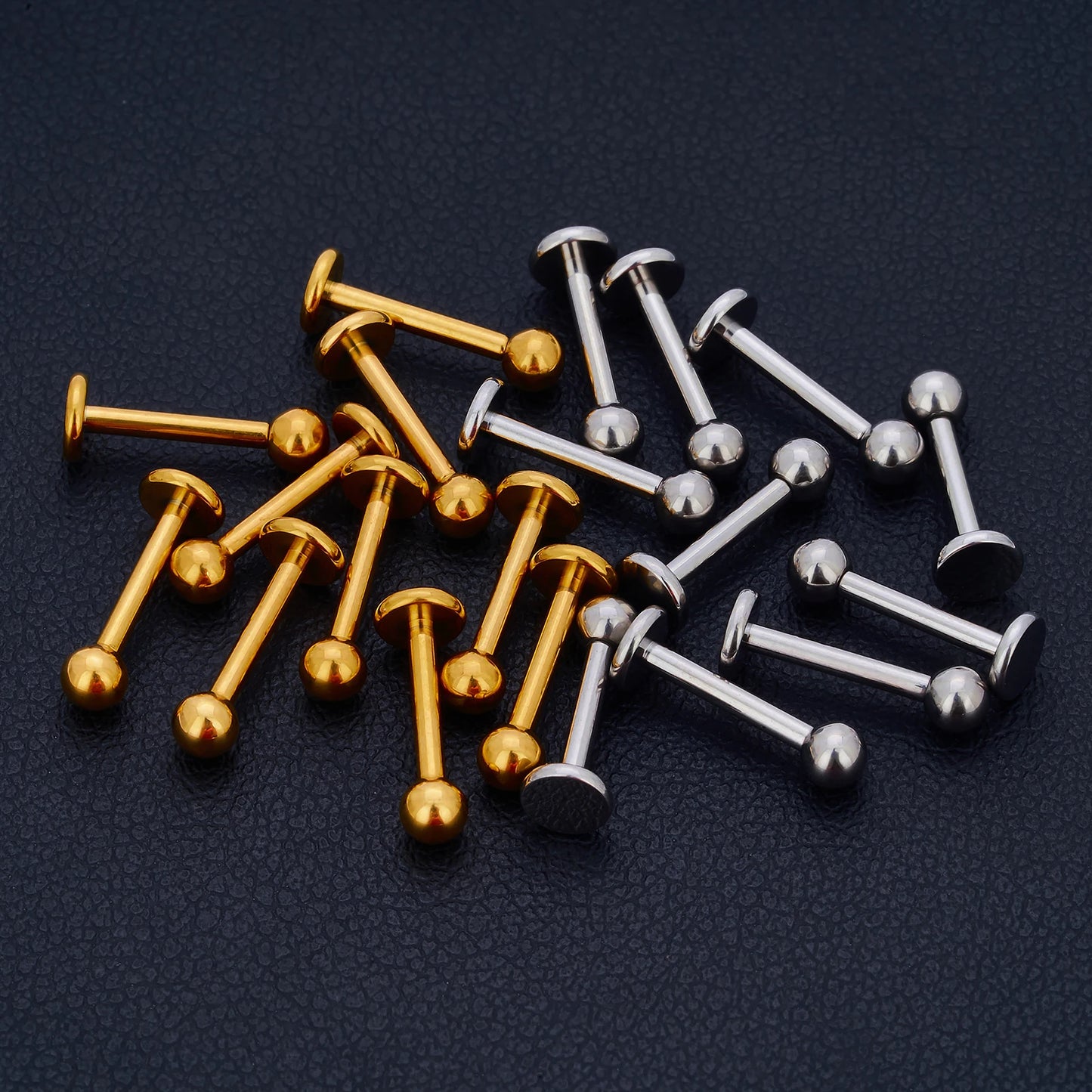 10pcs G23 Titanium Internal and external threads Labret Eyebrow Lip Stud Piercing Tragus Cartilage Conch Helix Rook Nose Studs