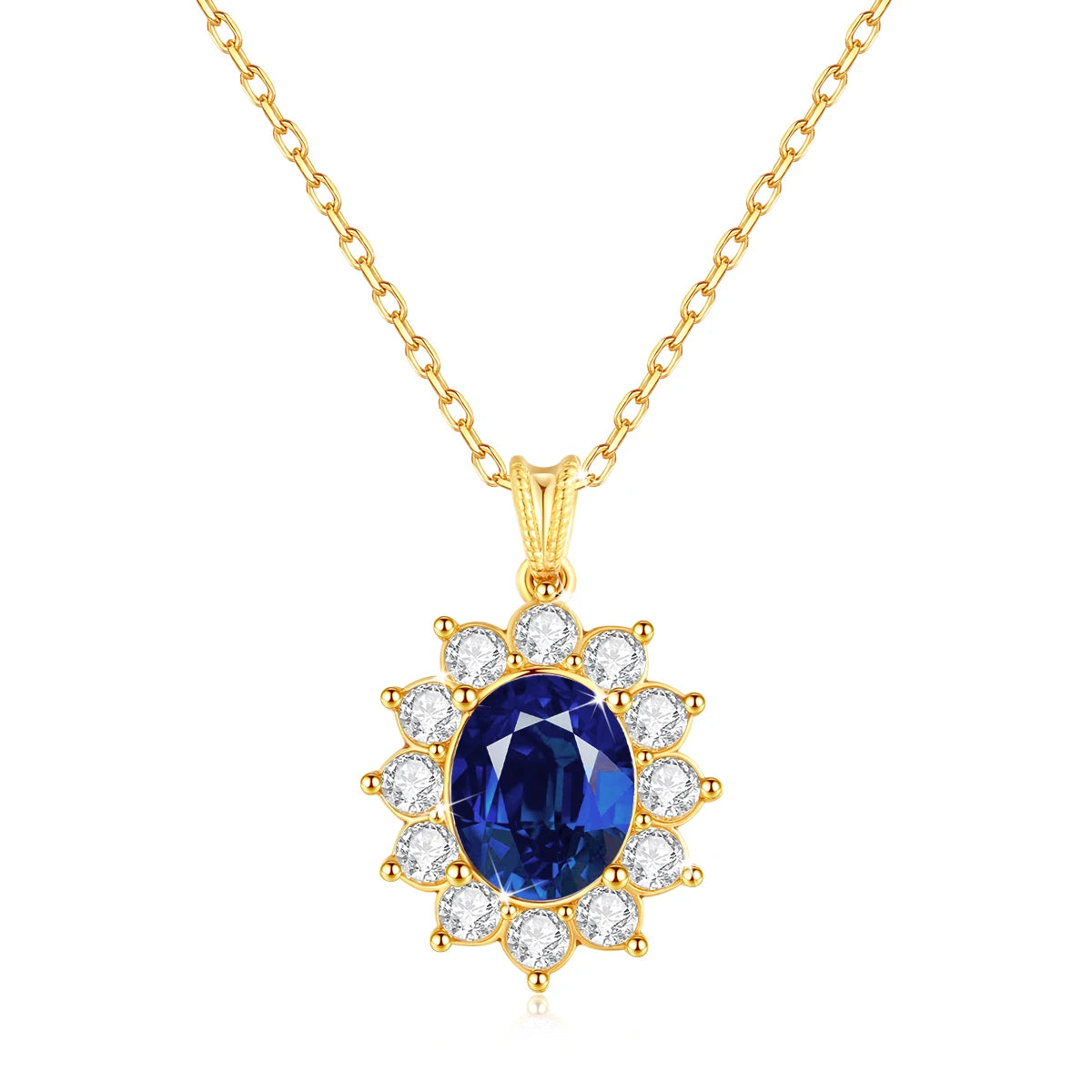 Princess Diana Same Pendant 18K Gold Necklaces Anniversary Valentine's Day Gift High Jewelry for Women