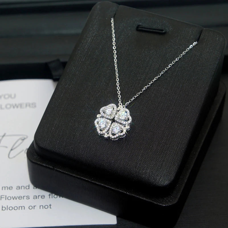 2024 New DJMAX Full Moissanite Diamond Necklace For Women Original 925 Sterling Silver Mobius Strip Lady Diamond Clavicle Chain