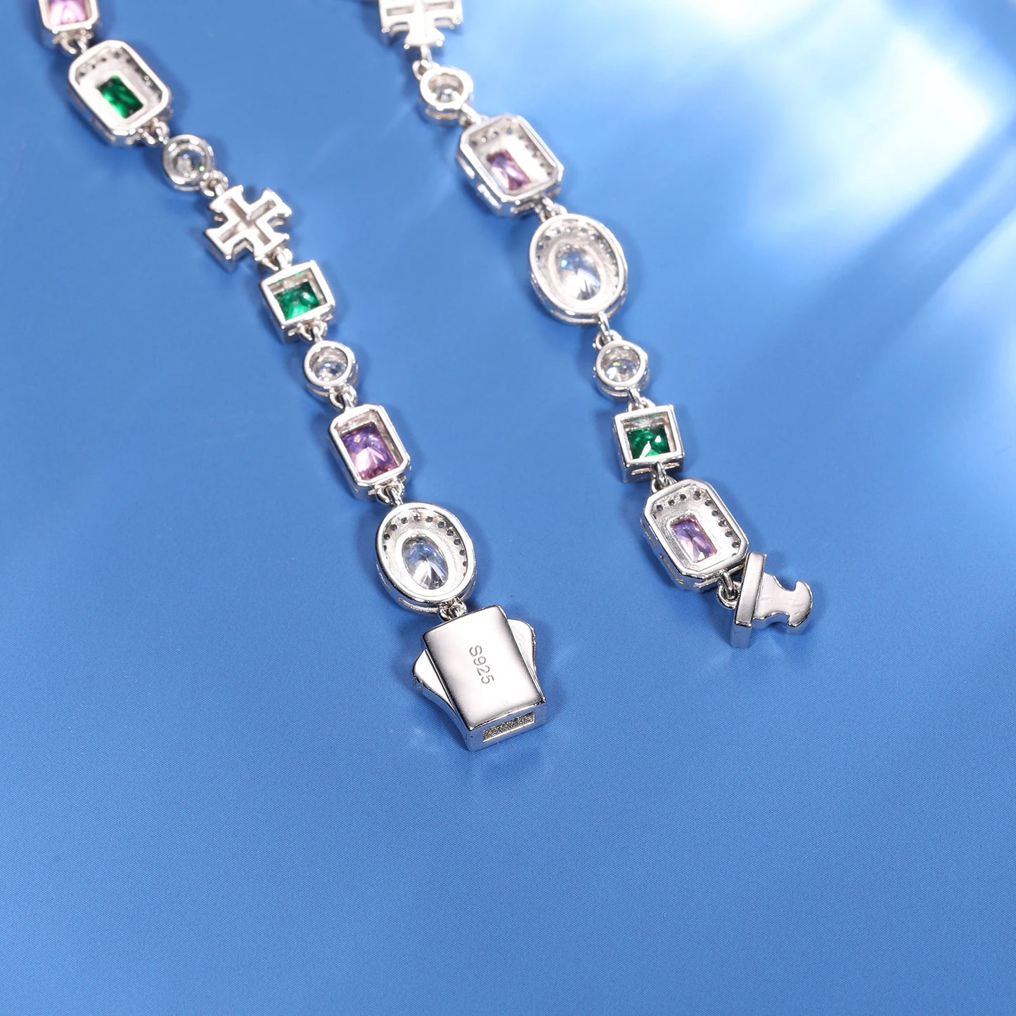 2024 Trend Colored Square Stone Choker Necklace for Women Girls Colorful Chain For Men Couple Jewelry 7mm/10mm Male Female Gifts