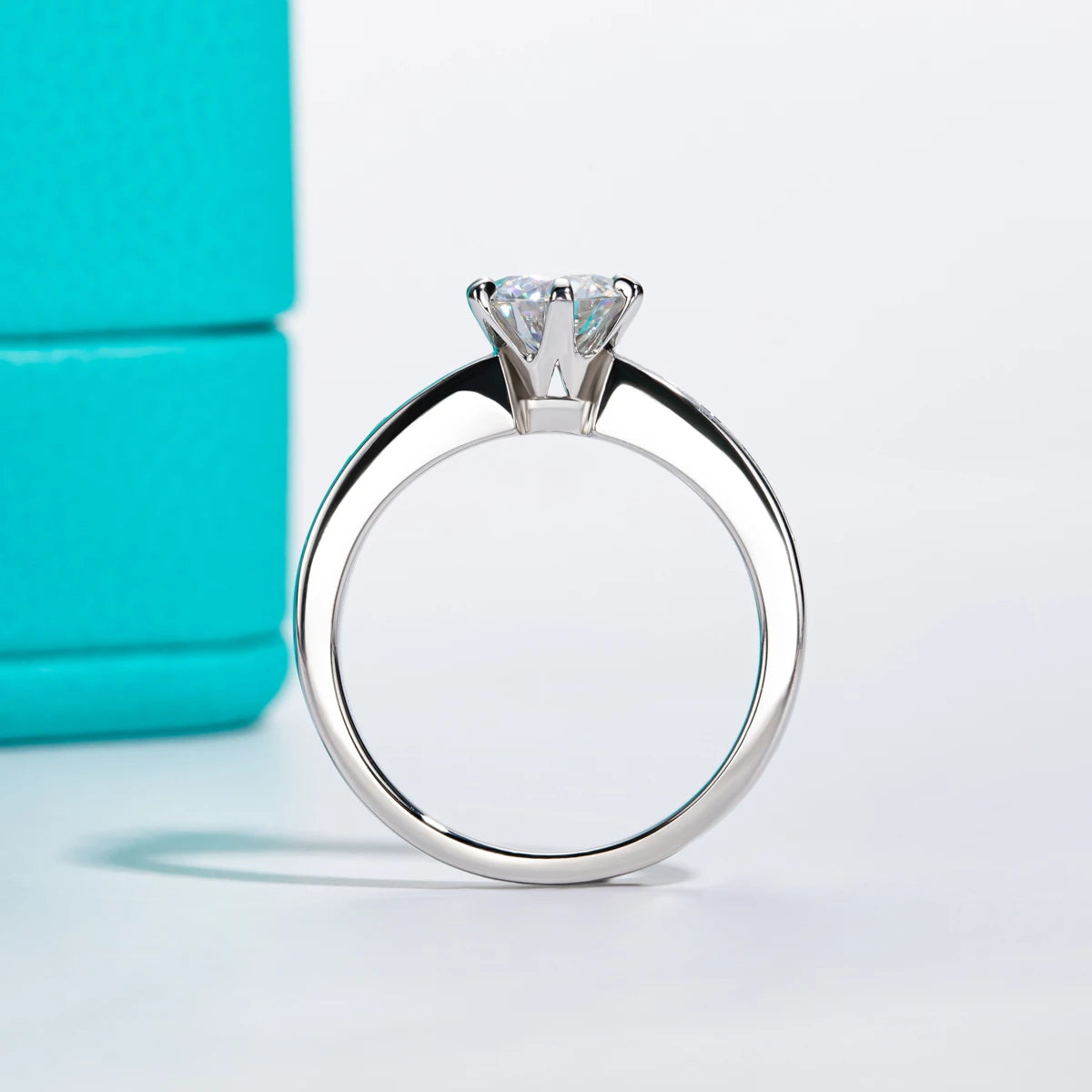 AnuJewel 1ct/2ct D Color Moissanite Engagement Rings For Women 925 Sterling Silver Promise Wedding Rings Fine Jewelry Wholesale