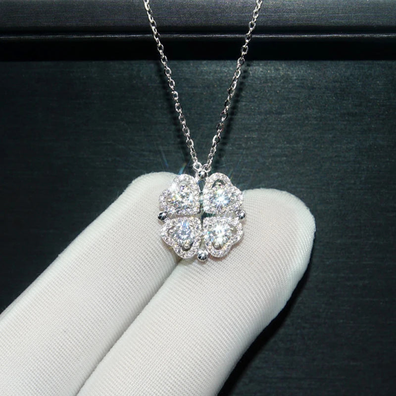 2024 New DJMAX Full Moissanite Diamond Necklace For Women Original 925 Sterling Silver Mobius Strip Lady Diamond Clavicle Chain