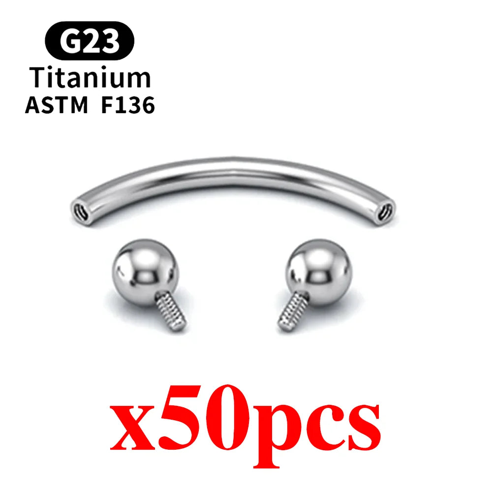 10pcs G23 Titanium Internal and external threads Labret Eyebrow Lip Stud Piercing Tragus Cartilage Conch Helix Rook Nose Studs