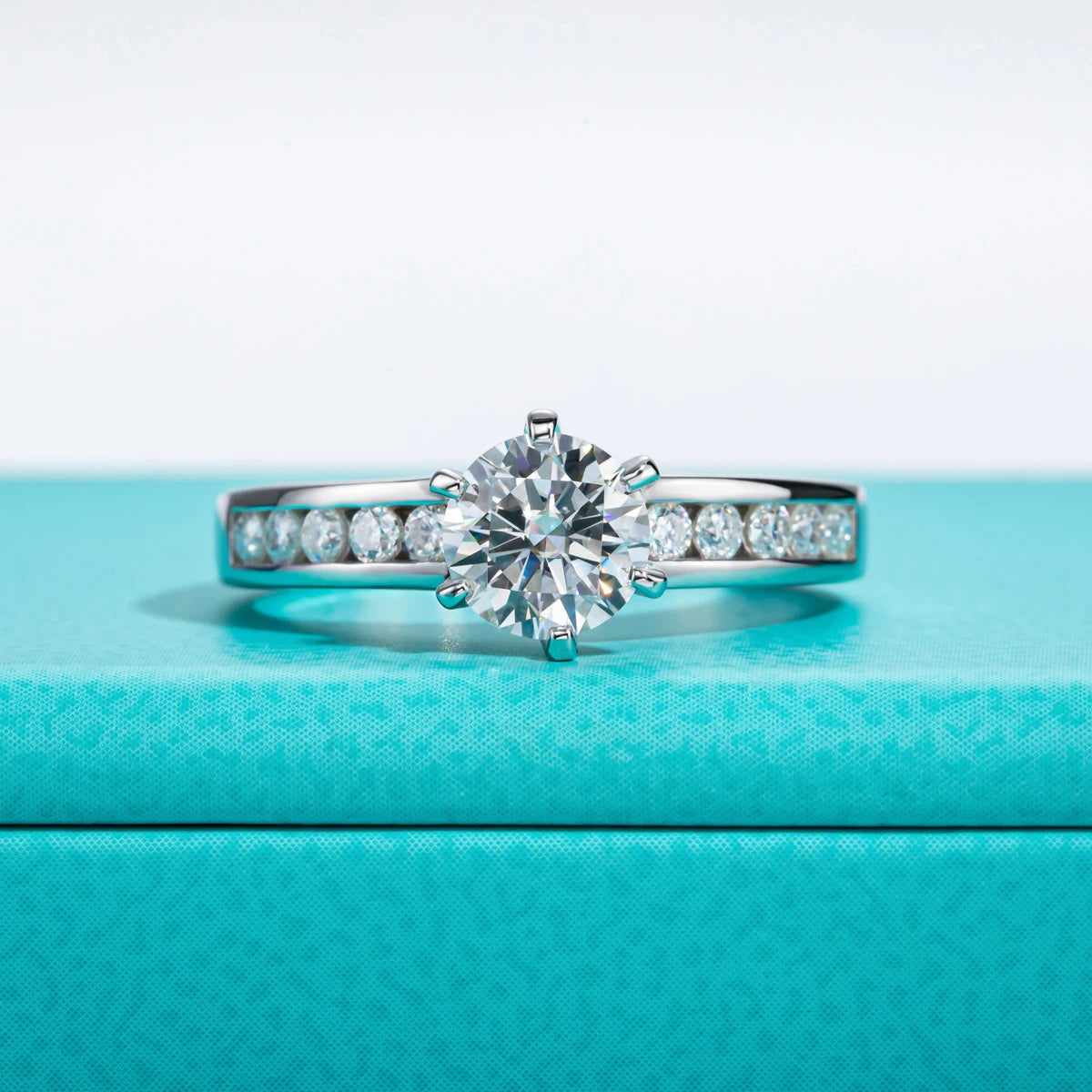 AnuJewel 1ct/2ct D Color Moissanite Engagement Rings For Women 925 Sterling Silver Promise Wedding Rings Fine Jewelry Wholesale