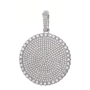 20/30/40mm Round D Color VVS Moissanite Pendant 925 Sterling Silver Necklaces Iced Out Shining Passed Diamond Test Wholesale
