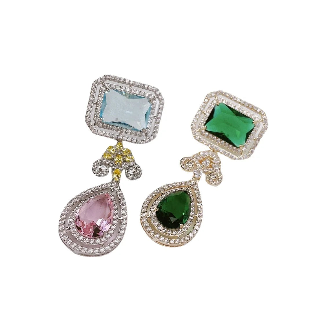 Bilincolor Exquisite Cubic Zircon Earrings for Women