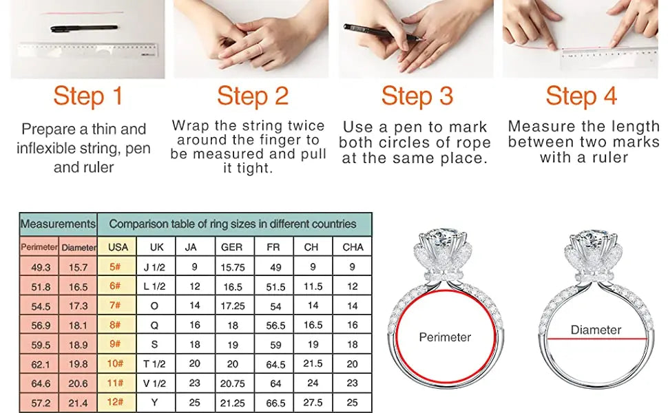 5 Carat D Color Moissanite Ring for Women 925 Sterling Silver Plated 18k White Gold Engagement Wedding Band Sparkling Jewelry