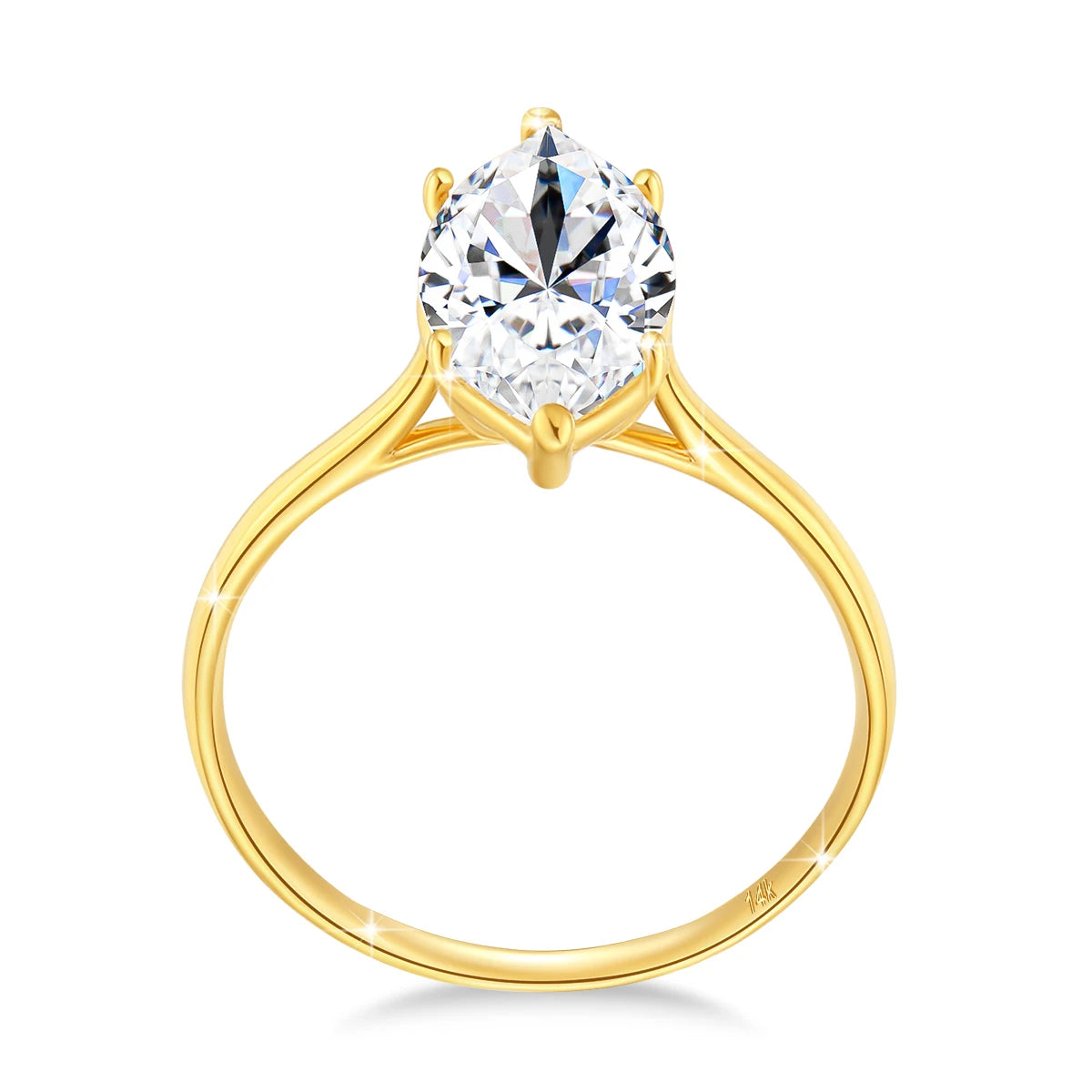 14K Gold Moissanite Diamond Rings for Women Marquise Cut 3CT VVS1 Au585 Luxury Jewelry for Engagement Wedding Christmas Gifts