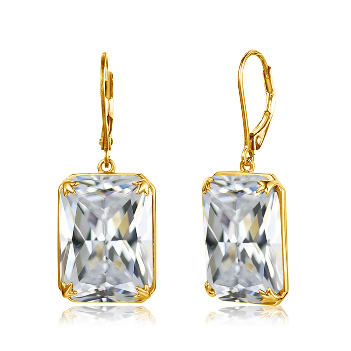 Real Silver 925 Earring For Women Trend Aquamarine Earrings Gold Plated Anniversary Party Banquet Luxury Fine Jewelry Accessorie