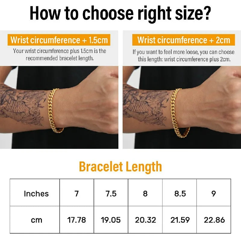 10mm Synthetic Gemstone CZ Bracelet Copper with 18k Gold Plated Men's Jewelry Wedding Anniversary Birthday Father's Day Gift