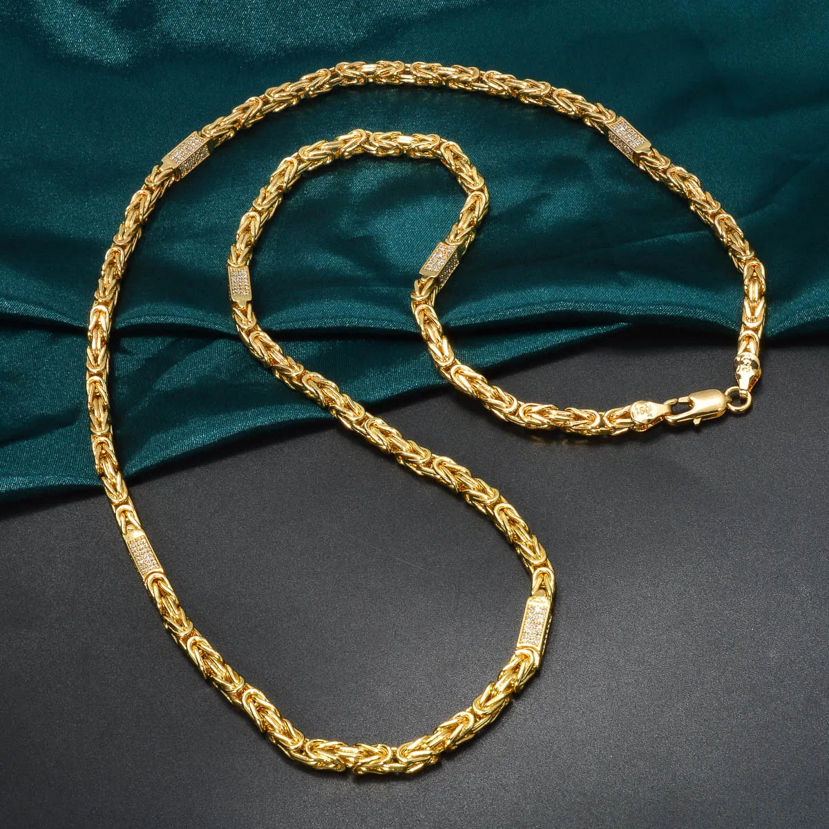 24in/28in Snake Chain 18K Gold Color Plated Necklace African Bridal Wedding Accessories Trend Fashion Birthday Gift for Wife