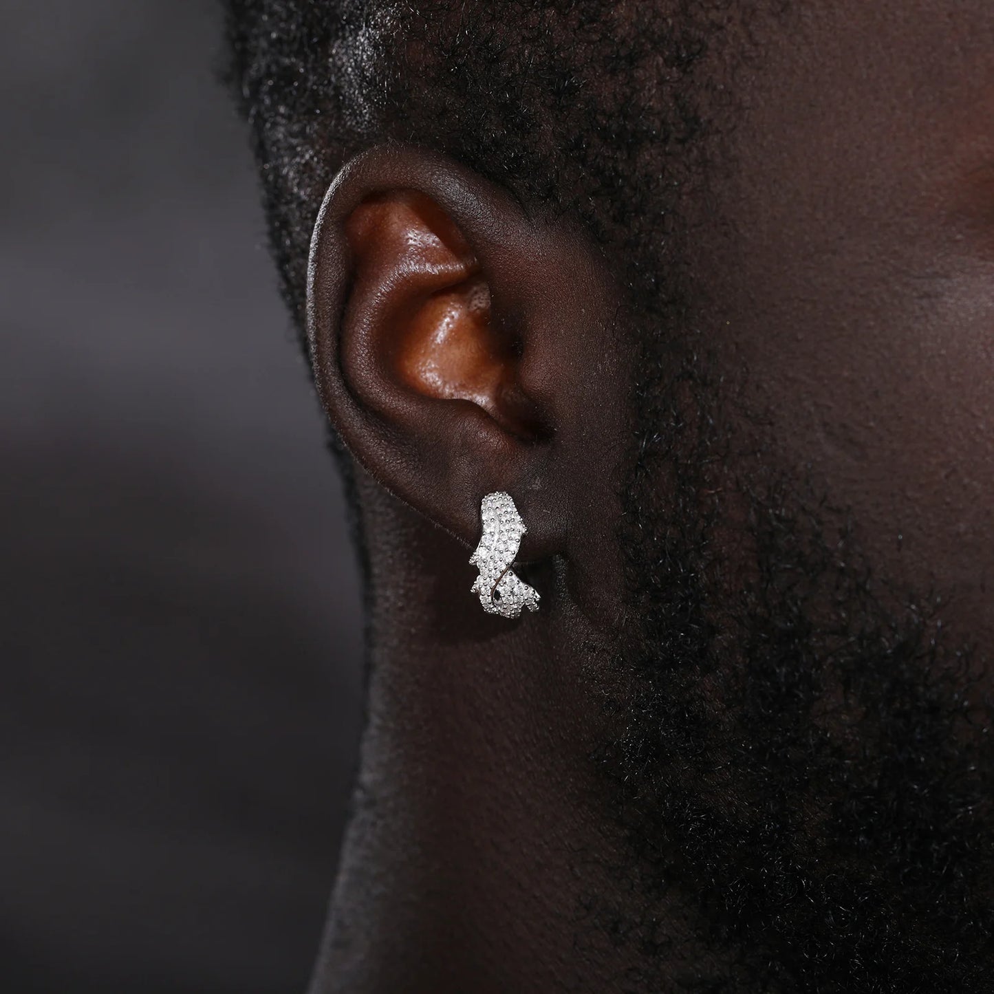 1pcs S925 Moissanite Thorns Circle Clip Earrings For Men No Pierced Iced Out Hip Hop Jewelry Male Rock Party Gift 2024 Trending