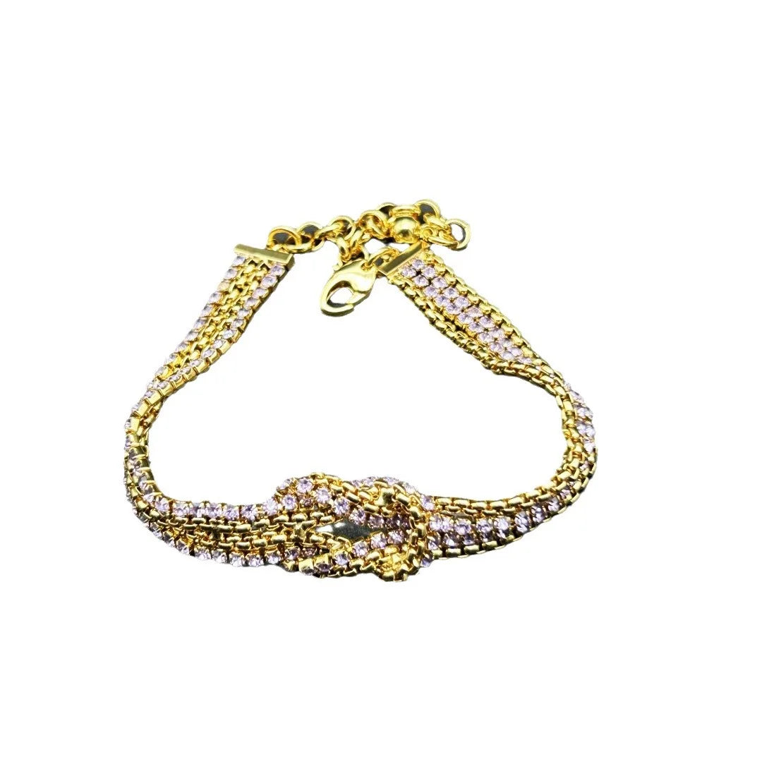 Ancient court retro inlaid bracelet, keep the color simple fashion