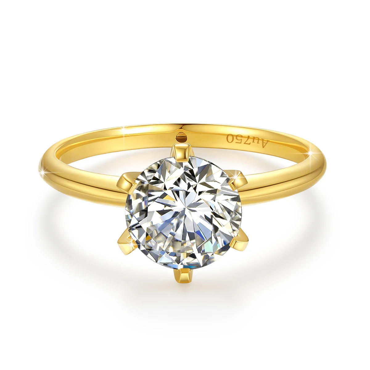 2ct 1ct VVS1 Moissanite Ring 18K Gold 100% Genuine for Women Wedding Anniversary Engagement Wedding Gift Fine Jewelry