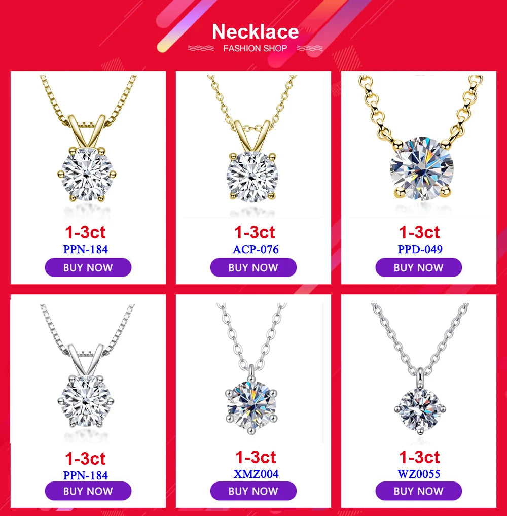 2024 New DJMAX Full Moissanite Diamond Necklace For Women Original 925 Sterling Silver Mobius Strip Lady Diamond Clavicle Chain