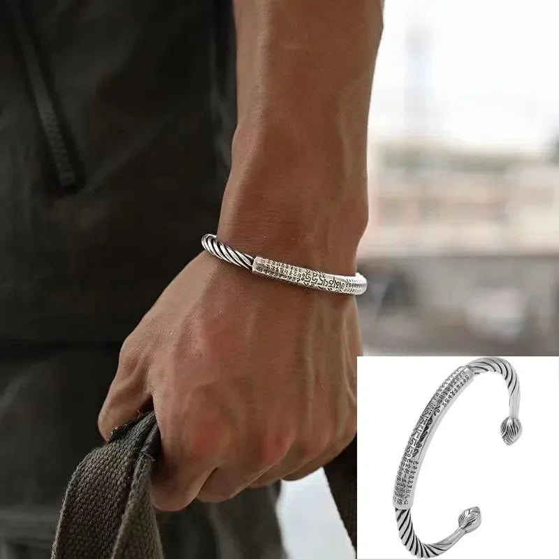 Silver Plated Turquoise Feather Wings Open Bracelet Men\'s Domineering Cuff Bangles Women\'s Fashion Party Jewelry Gift