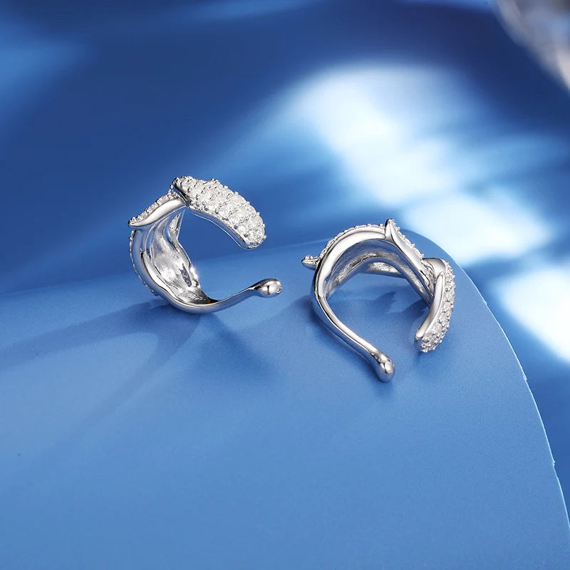 1pcs S925 Moissanite Thorns Circle Clip Earrings For Men No Pierced Iced Out Hip Hop Jewelry Male Rock Party Gift 2024 Trending
