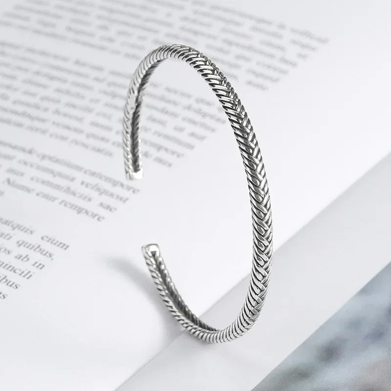 Silver Plated Turquoise Feather Wings Open Bracelet Men\'s Domineering Cuff Bangles Women\'s Fashion Party Jewelry Gift
