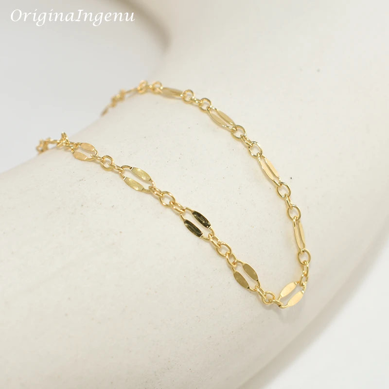 14K Gold Filled Chain Bracelet Handmade Jewelry Boho Charms Bracelets Vintage Anklets for Women Bridesmaid Gift Women Jewelry