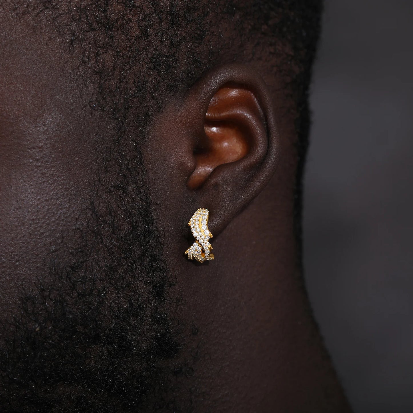 1pcs S925 Moissanite Thorns Circle Clip Earrings For Men No Pierced Iced Out Hip Hop Jewelry Male Rock Party Gift 2024 Trending