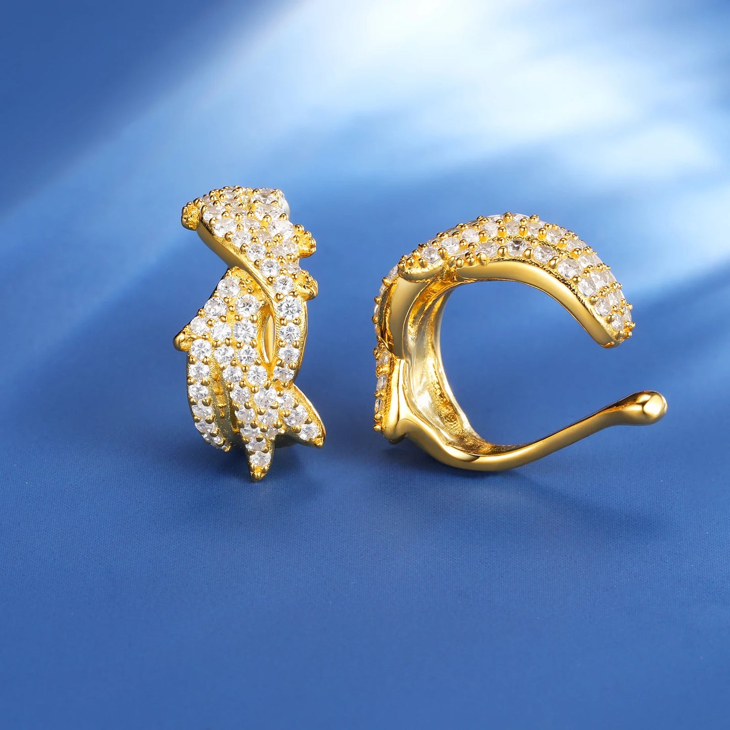 1pcs S925 Moissanite Thorns Circle Clip Earrings For Men No Pierced Iced Out Hip Hop Jewelry Male Rock Party Gift 2024 Trending