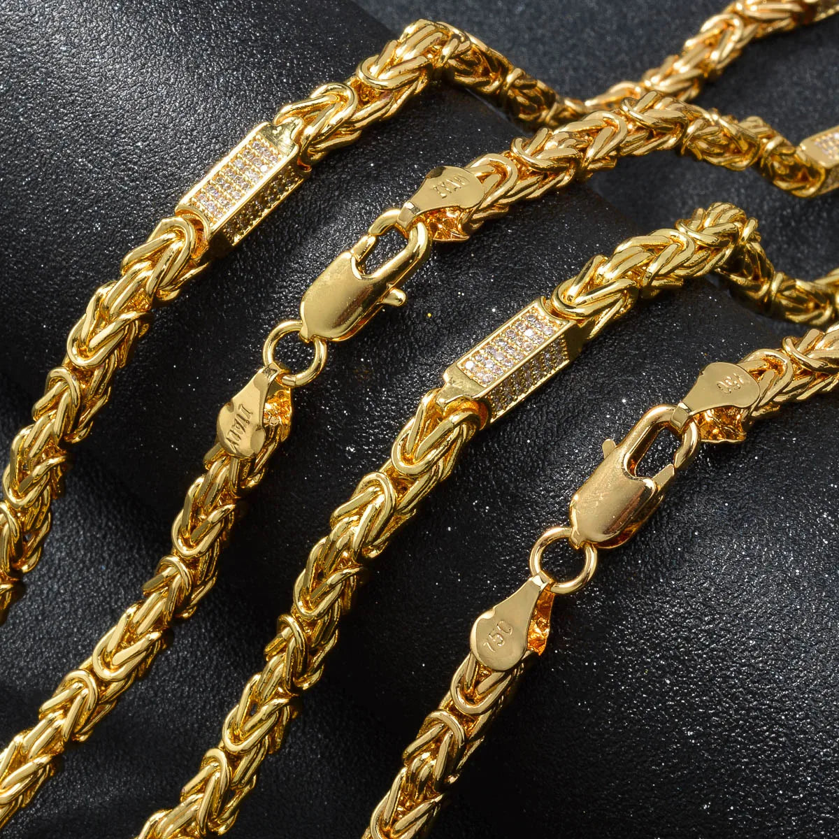 24in/28in Snake Chain 18K Gold Color Plated Necklace African Bridal Wedding Accessories Trend Fashion Birthday Gift for Wife