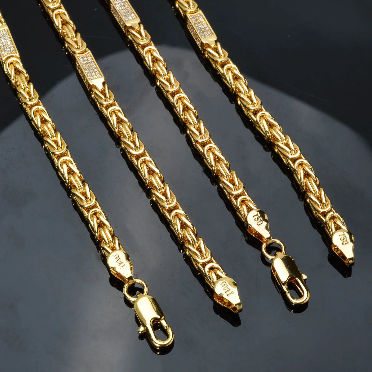 2024 Luxury Necklace Simple Gold Plated Color 18K Snack Chains 24in/28in Trendy Anniversary Engagement Party Jewelry for Women