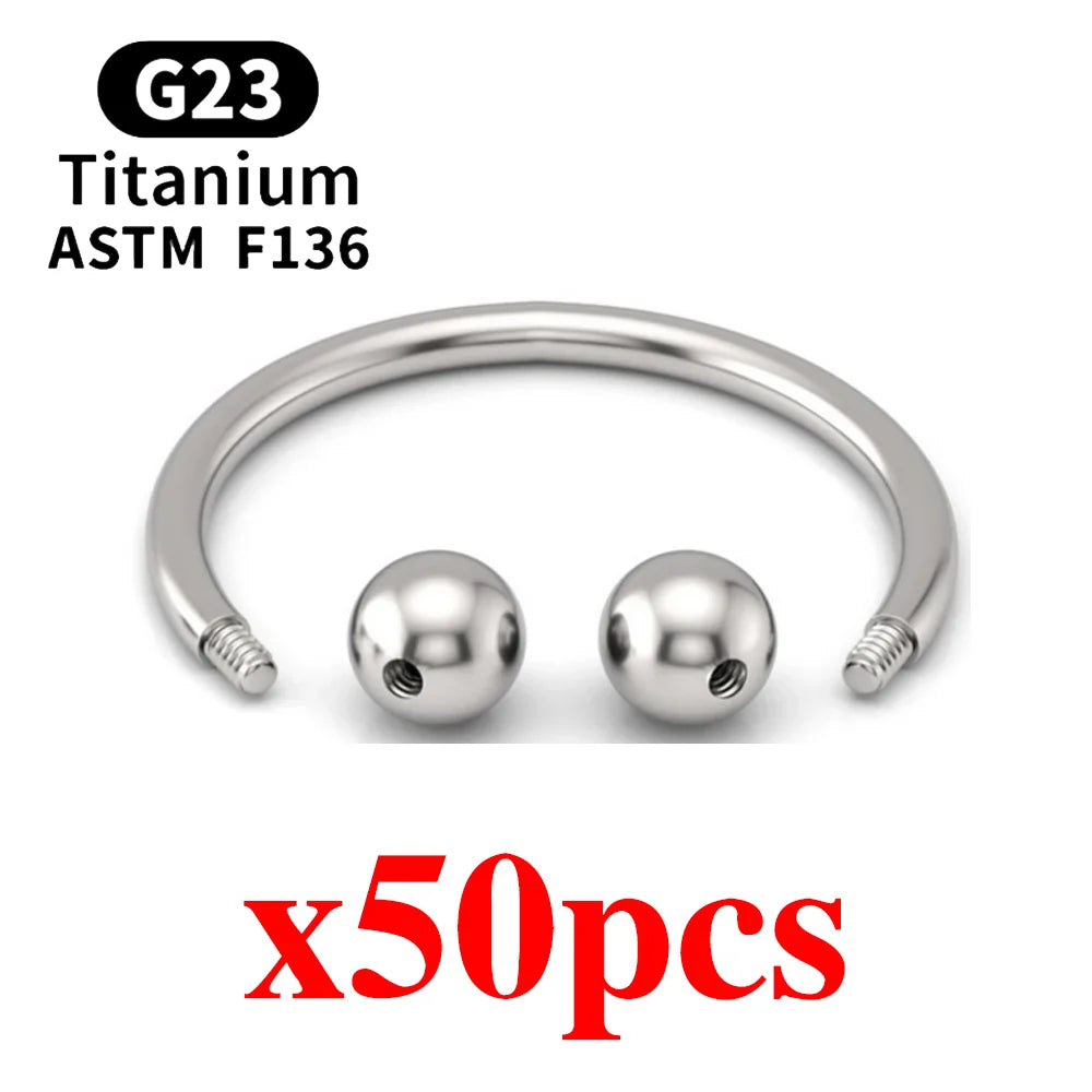 10pcs G23 Titanium Internal and external threads Labret Eyebrow Lip Stud Piercing Tragus Cartilage Conch Helix Rook Nose Studs