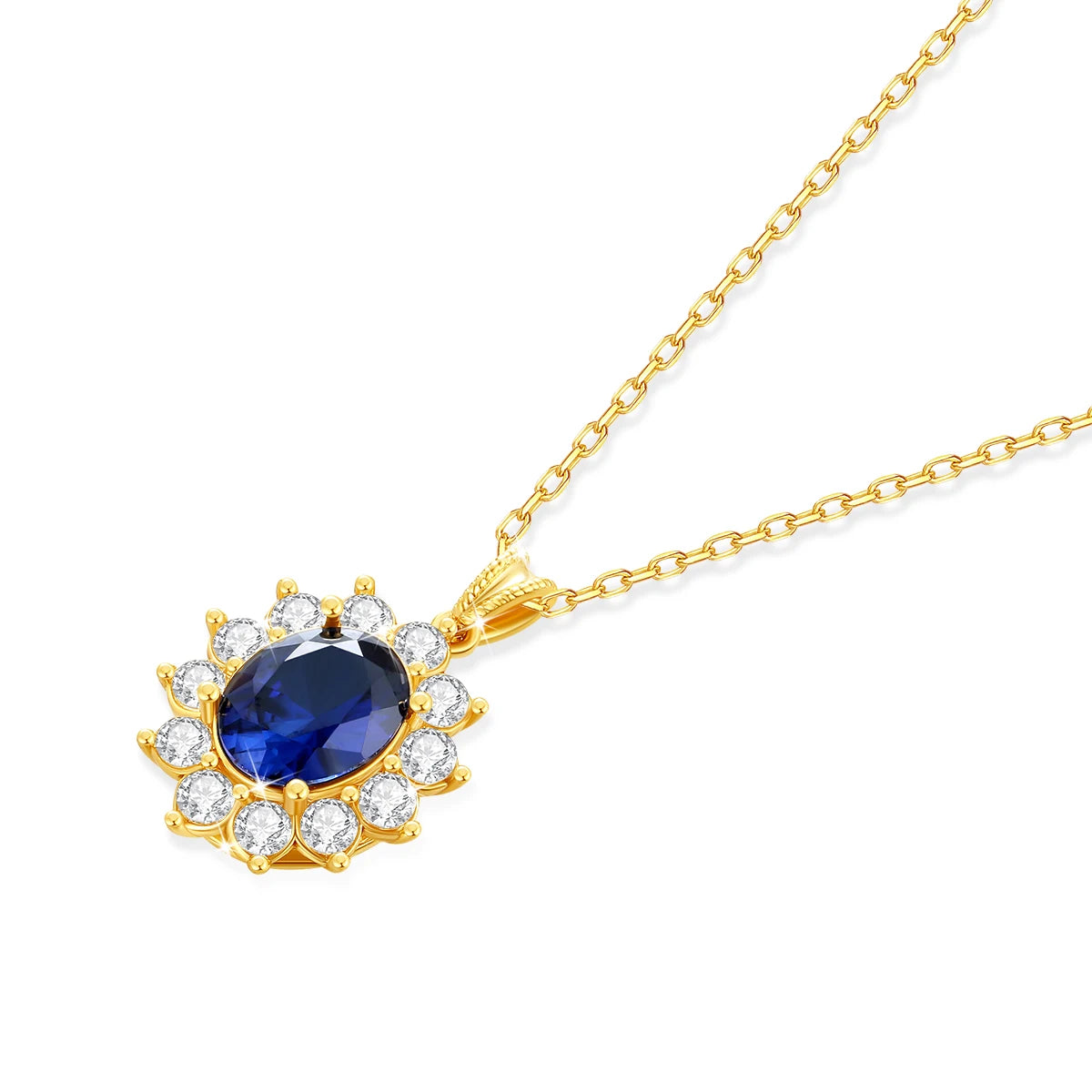 Princess Diana Same Pendant 18K Gold Necklaces Anniversary Valentine's Day Gift High Jewelry for Women