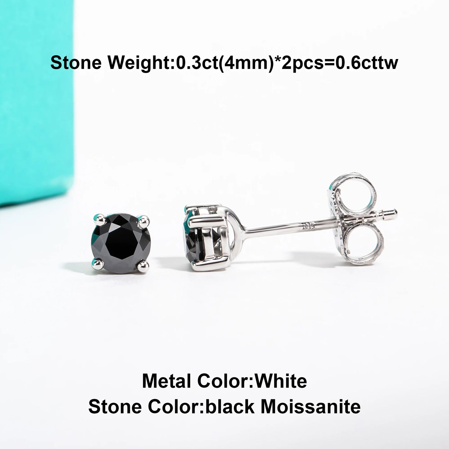 AnuJewel 10k Gold 4/3/2/1.6/1/0.6ct Moissanite Stud Earrings For Women Real 10K Gold Post Anti-allergy Men Earrings Jewelry