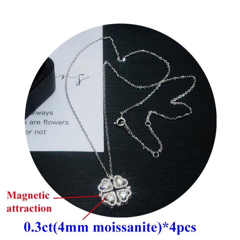 2024 New DJMAX Full Moissanite Diamond Necklace For Women Original 925 Sterling Silver Mobius Strip Lady Diamond Clavicle Chain