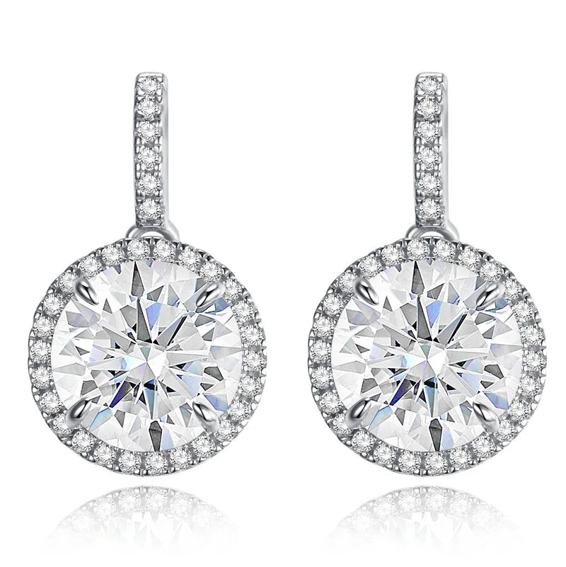 5 Caratx2pcs Women Moissanite Drop Earring 925 Sterling Silver Pass Diamond Test With Gra Moissanite Earrings Woman Jewelry