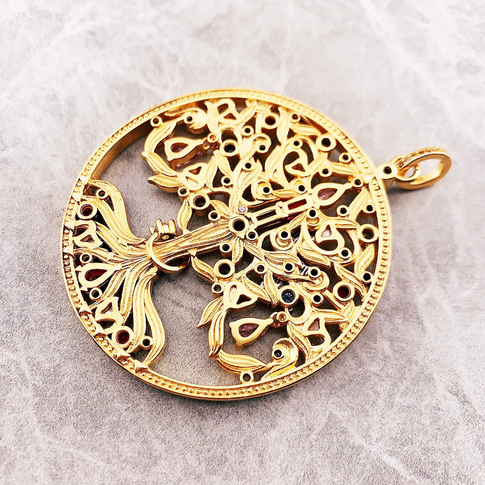 Pendant Artful Tree Gold Raven Spring Fine 925 Sterling Silver Jewelry Romantic Love Gift For Women