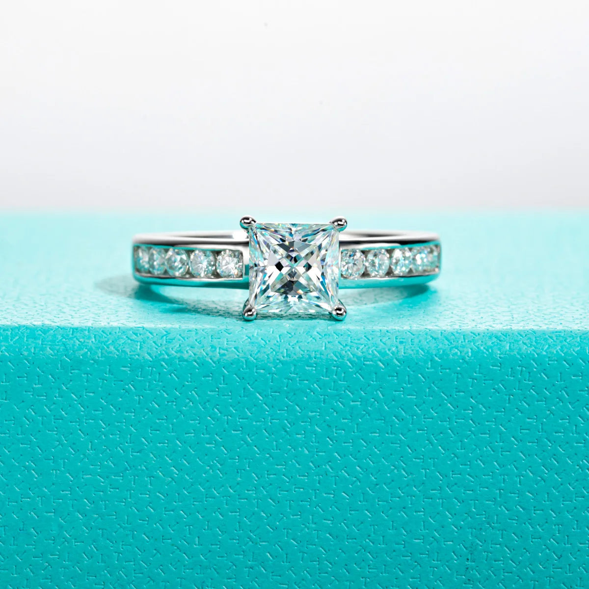 AnuJewel 1ct/2ct D Color Moissanite Engagement Rings For Women 925 Sterling Silver Promise Wedding Rings Fine Jewelry Wholesale