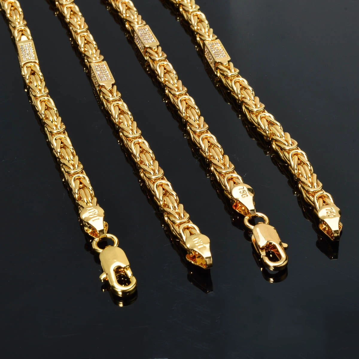 2024 Luxury Necklace Simple Gold Plated Color 18K Snack Chains 24in/28in Trendy Anniversary Engagement Party Jewelry for Women