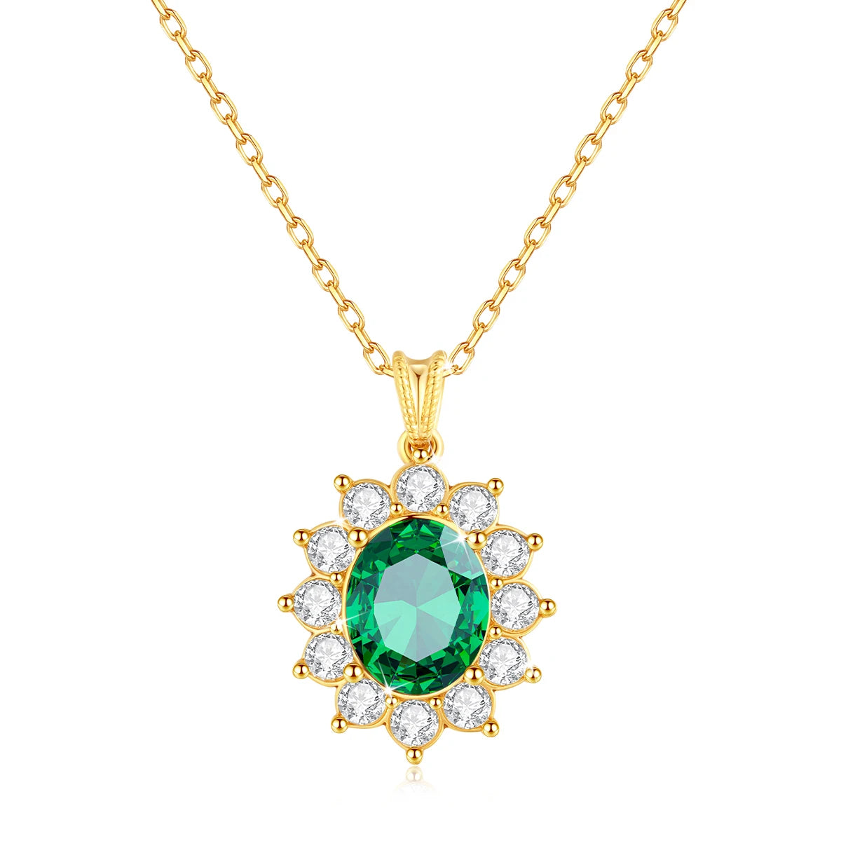 Princess Diana Same Pendant 18K Gold Necklaces Anniversary Valentine's Day Gift High Jewelry for Women