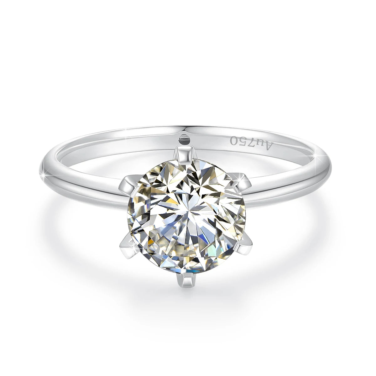 2ct 1ct VVS1 Moissanite Ring 18K Gold 100% Genuine for Women Wedding Anniversary Engagement Wedding Gift Fine Jewelry