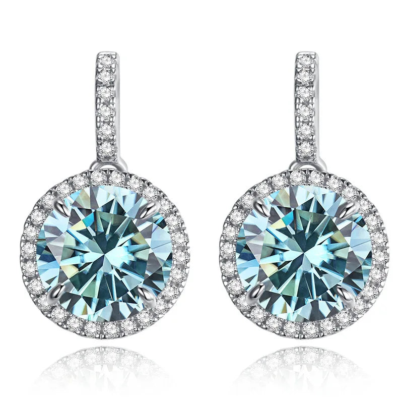 5 Caratx2pcs Women Moissanite Drop Earring 925 Sterling Silver Pass Diamond Test With Gra Moissanite Earrings Woman Jewelry