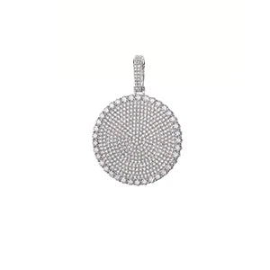 20/30/40mm Round D Color VVS Moissanite Pendant 925 Sterling Silver Necklaces Iced Out Shining Passed Diamond Test Wholesale