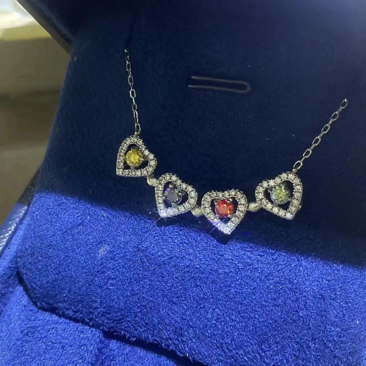 2024 New DJMAX Full Moissanite Diamond Necklace For Women Original 925 Sterling Silver Mobius Strip Lady Diamond Clavicle Chain