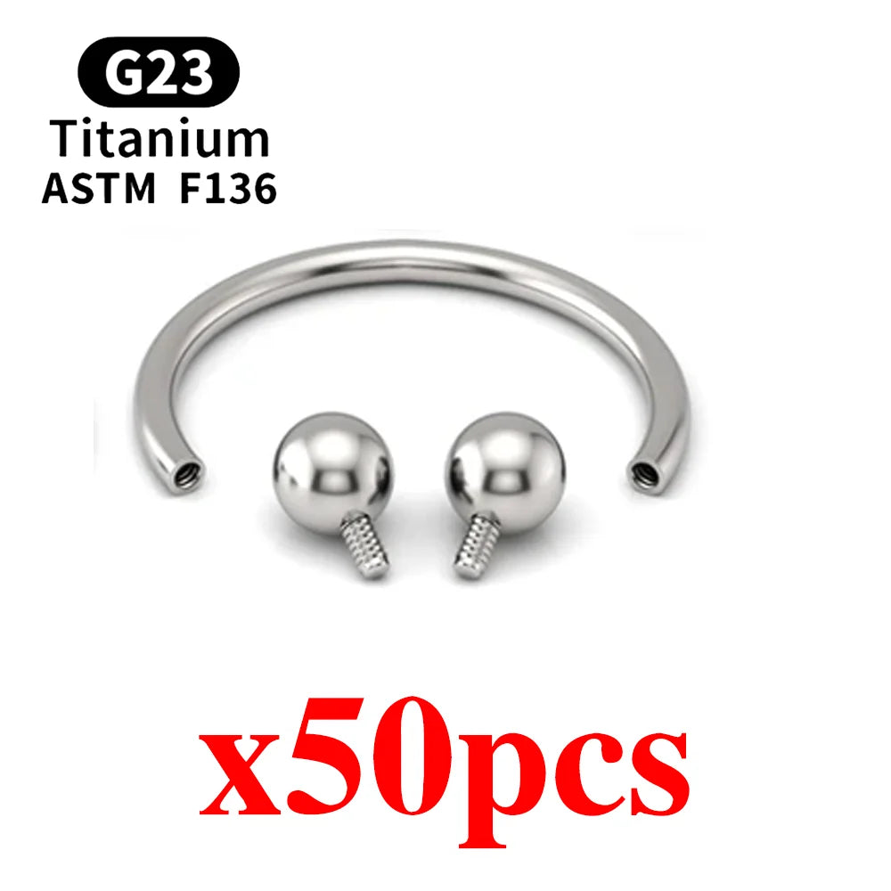 10pcs G23 Titanium Internal and external threads Labret Eyebrow Lip Stud Piercing Tragus Cartilage Conch Helix Rook Nose Studs