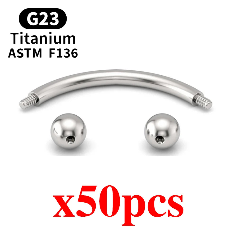 10pcs G23 Titanium Internal and external threads Labret Eyebrow Lip Stud Piercing Tragus Cartilage Conch Helix Rook Nose Studs