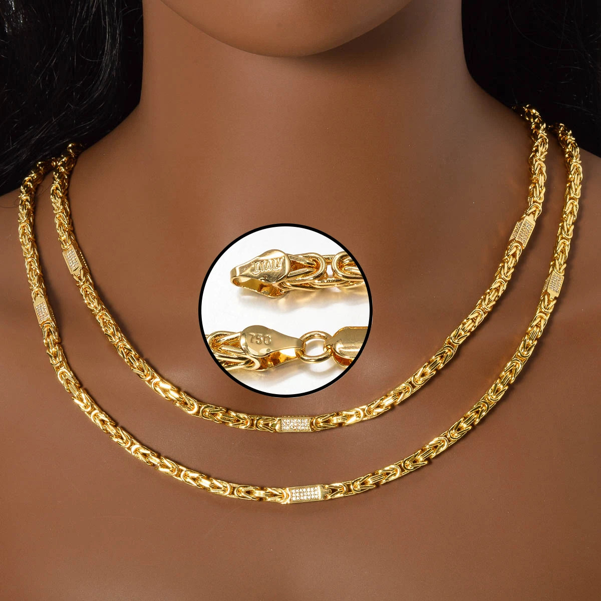 2024 Luxury Necklace Simple Gold Plated Color 18K Snack Chains 24in/28in Trendy Anniversary Engagement Party Jewelry for Women