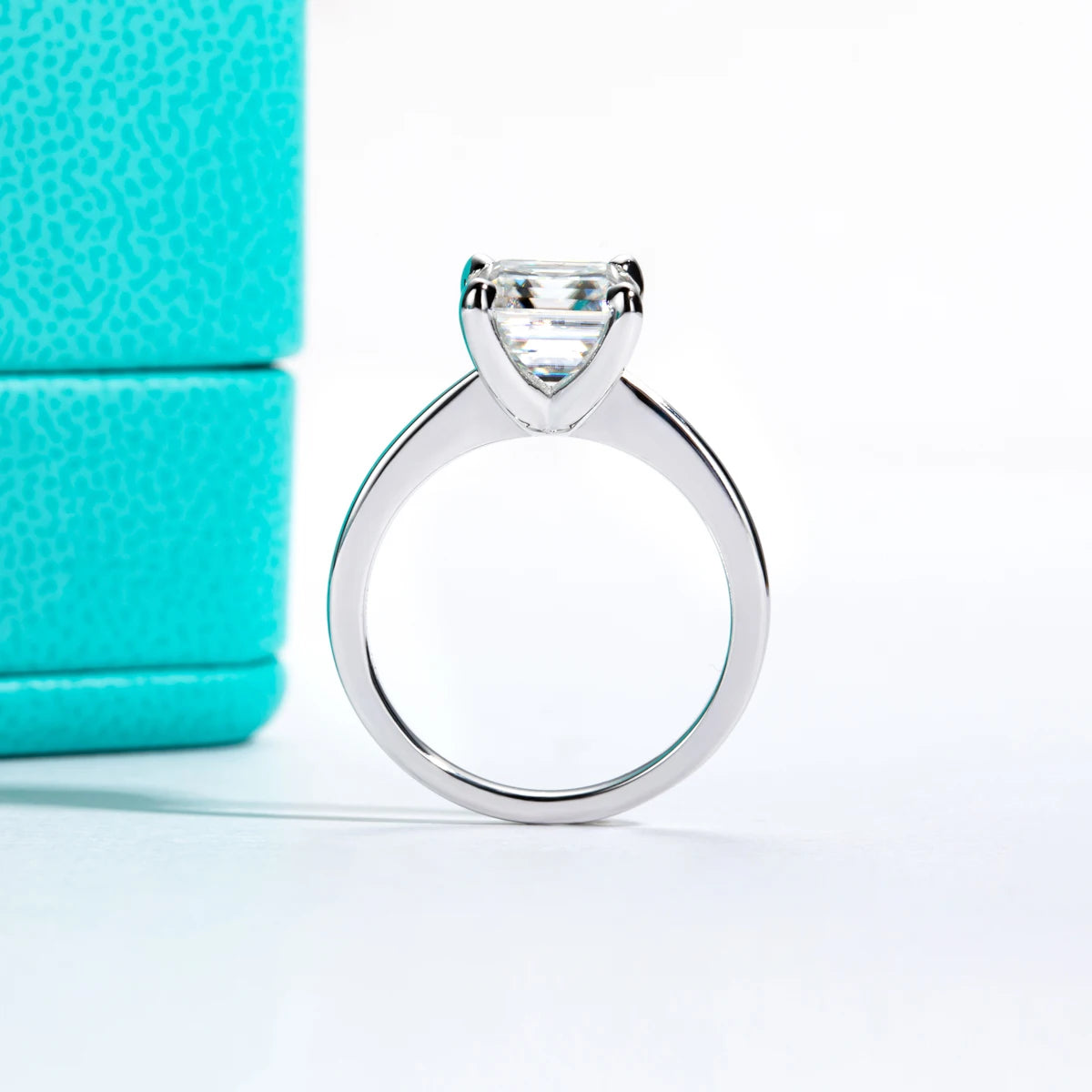 AnuJewel 3ct D Color Asscher Cut Moissanite Engagement Wedding Ring S925 Sterling Silver Rings For Women Jewelry Wholesale