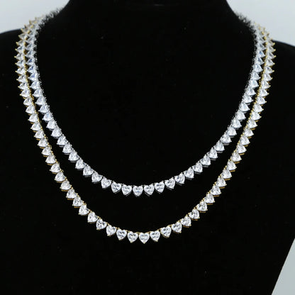 Wholesale 5A heart shape CZ iced out bling heart cz tennis necklace for women girlfriend valentine's gift fashion jewelry