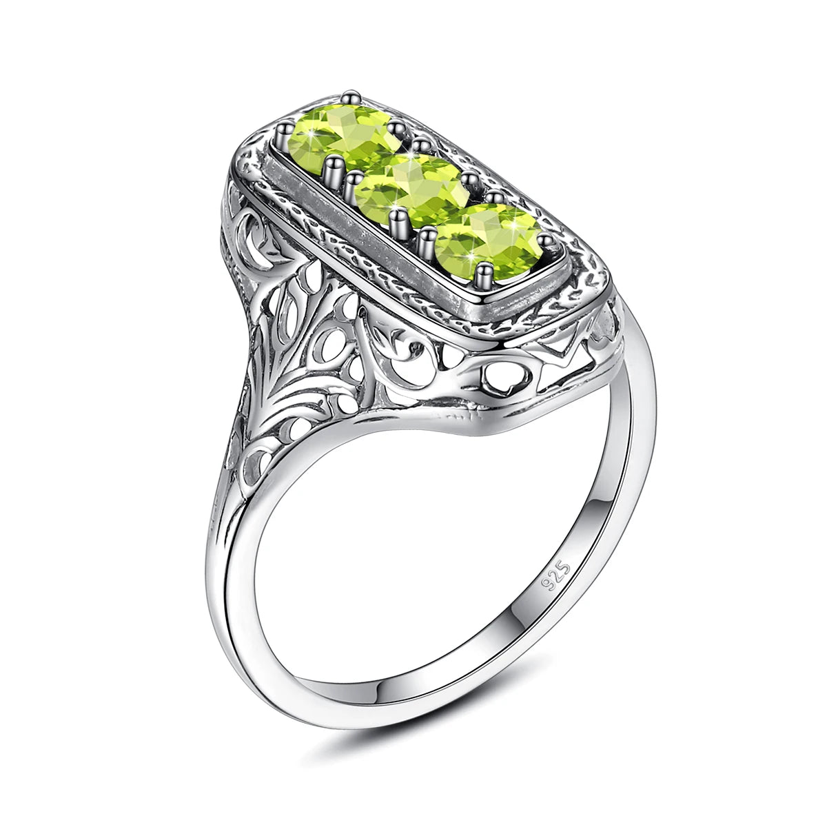 Szjinao Classic 3 Stone Aquamarine Ring For Woman Silver 925 Round Vintage Anniversary Party Gift Quality Fine Jewelry New Style