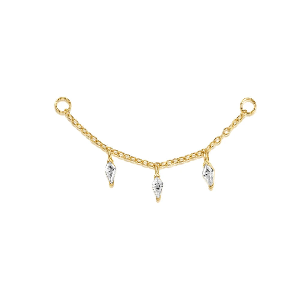 AIDE Customized 100% Real Soild K Gold Fine Earring necklace ring DIY Charms Fit for Hoop Earrings Jewelry