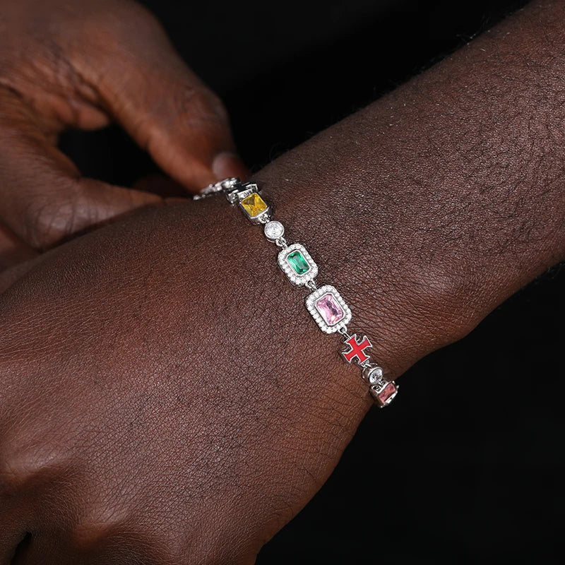 Original 925 Sterling Silver CZ Classic Tennis Bracelet for Women Men Engagement Wedding Charm Hip Hop Iced Out Jewelry Shining