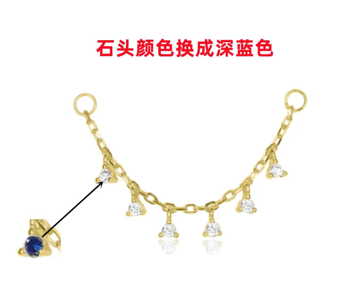 AIDE Customized 100% Real Soild K Gold Fine Earring necklace ring DIY Charms Fit for Hoop Earrings Jewelry
